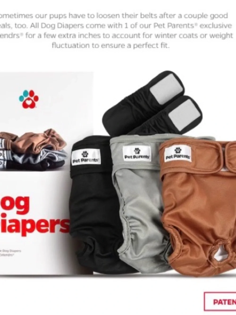Pet Parents® Washable Dog Diapers 3 pc XL
